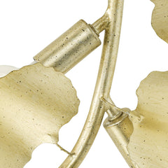Wall Sconce with 4 Lights in Gilded Silver