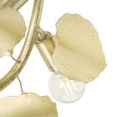 Wall Sconce with 4 Lights in Gilded Silver