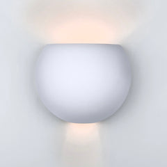 Wall Sconce with Ceramic Shade in White