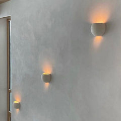 Wall Sconce with Ceramic Shade in White