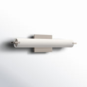 Wall Sconce with Etched Opal Glass Shade in Brushed Nickel