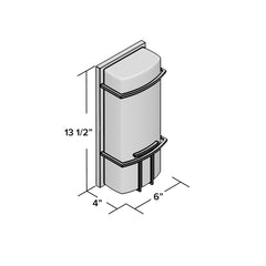 Wall Sconce with Rectangular Etched Opal Glass Shade, Brushed Nickel