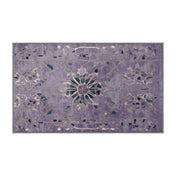 Washable Area Rug, 8 x 12 Ft, Purple Chenille