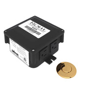 Garbage Disposal Air Switch Control Box, Solid Brass Button, Unlacquered Brass
