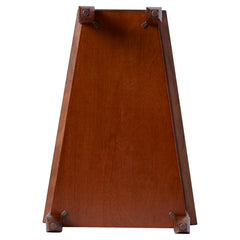 Wedge Table, Solid Wood in Rustic Oak with Natural Stone Tile Insets