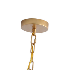 Wheel Chandelier with 16 Candle Lights in Gold Metal