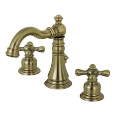 Widespread Bathroom Faucet, American Classic, Two-Handle in Antique Brass