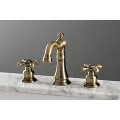 Widespread Bathroom Faucet, American Classic, Two-Handle in Antique Brass