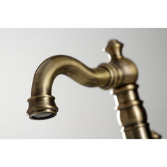 Widespread Bathroom Faucet, American Classic, Two-Handle in Antique Brass