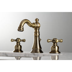 Widespread Bathroom Faucet, American Classic, Two-Handle in Antique Brass
