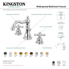 Widespread Bathroom Faucet, American Classic, Two-Handle in Antique Brass