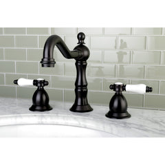 Widespread Bathroom Faucet, Bel-Air, Two Handle with Pop-Up in Oil Rubbed Bronze