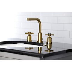 Widespread Bathroom Faucet, Concord, Two-Handle in Brushed Brass