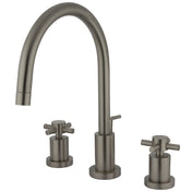 Widespread Bathroom Faucet, Concord, Two-Handle in Brushed Nickel