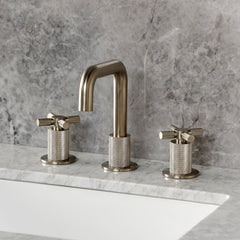 Widespread Bathroom Faucet, Convergent, Two-Handle in Brushed Nickel