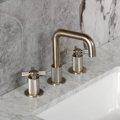 Widespread Bathroom Faucet, Convergent, Two-Handle in Brushed Nickel