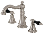 Widespread Bathroom Faucet, Duchess, Two-Handle, 3-Hole, Brass, Brushed Nickel