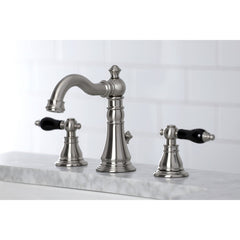 Widespread Bathroom Faucet, Duchess, Two-Handle, 3-Hole, Brass, Brushed Nickel