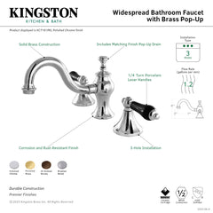 Widespread Bathroom Faucet, Duchess, Two-Handle in Polished Chrome