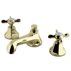 Widespread Bathroom Faucet, Essex, Two Cross Handles in Polished Brass