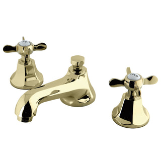 Widespread Bathroom Faucet, Essex, Two Cross Handles in Polished Brass