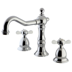 Widespread Bathroom Faucet, Essex, Two-Handle with Brass Pop-Up in Polished Chrome