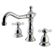 Widespread Bathroom Faucet, Essex, Two-Handle with Brass Pop-Up in Polished Chrome