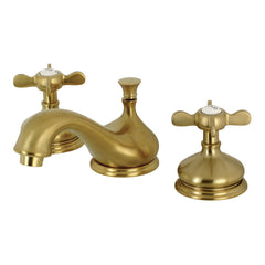 Widespread Bathroom Faucet, Essex, Two-Handle with Pop-Up Drain in Brushed Brass