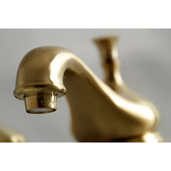 Widespread Bathroom Faucet, Essex, Two-Handle with Pop-Up Drain in Brushed Brass