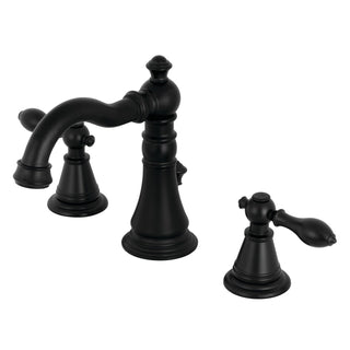 Widespread Bathroom Faucet, Heirloom, Two-Handle with Brass Pop-Up