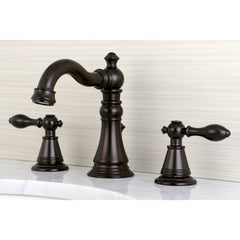 Widespread Bathroom Faucet, Heirloom, Two-Handle with Pop-Up Drain in Oil Rubbed Bronze