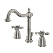 Widespread Bathroom Faucet, Heritage, Two-Handle in Brushed Nickel