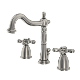 Widespread Bathroom Faucet, Heritage, Two-Handle in Brushed Nickel
