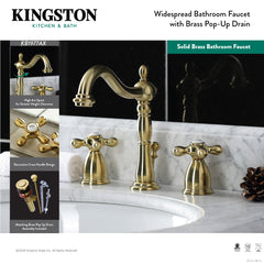 Widespread Bathroom Faucet, Heritage, Two-Handle in Brushed Nickel