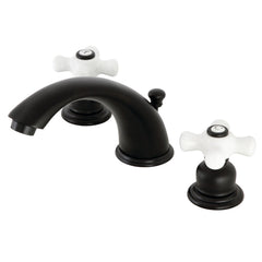 Widespread Bathroom Faucet, Magellan, Two-Handle with Pop-Up Drain in Matte Black