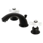 Widespread Bathroom Faucet, Magellan, Two-Handle with Pop-Up Drain in Matte Black