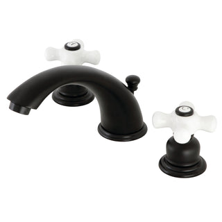 Widespread Bathroom Faucet, Magellan, Two-Handle with Pop-Up Drain in Matte Black
