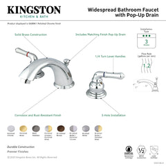 Widespread Bathroom Faucet, Magellan, Two-Handle with Pop-Up Drain in Oil Rubbed Bronze