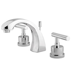 Widespread Bathroom Faucet, Manhattan, Two-Handle 3-Hole in Polished Chrome