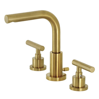 Widespread Bathroom Faucet, Manhattan, Two-Handle in Brushed Brass