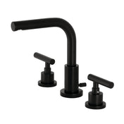 Widespread Bathroom Faucet, Manhattan, Two-Handle in Matte Black