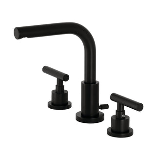Widespread Bathroom Faucet, Manhattan, Two-Handle in Matte Black