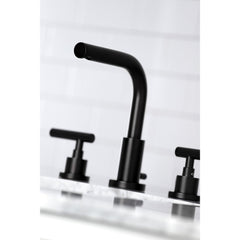 Widespread Bathroom Faucet, Manhattan, Two-Handle in Matte Black