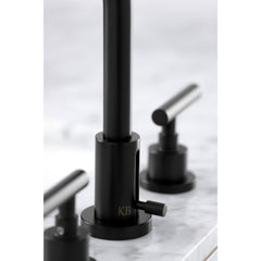 Widespread Bathroom Faucet, Manhattan, Two-Handle in Matte Black