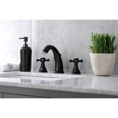 Widespread Bathroom Faucet, Metropolitan, Two-Handle 3-Hole in Oil Rubbed Bronze