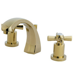 Widespread Bathroom Faucet, Millennium, Two-Handle in Polished Brass