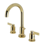 Widespread Bathroom Faucet, NuvoFusion, Two-Handle in Polished Brass