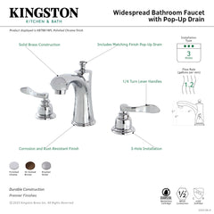 Widespread Bathroom Faucet, NuWave French, Two-Handle in Oil Rubbed Bronze