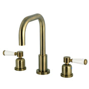 Widespread Bathroom Faucet, Paris, High Arc with Brass Pop-Up Drain