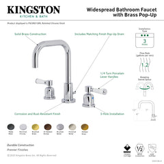 Widespread Bathroom Faucet, Paris, High Arc with Brass Pop-Up Drain